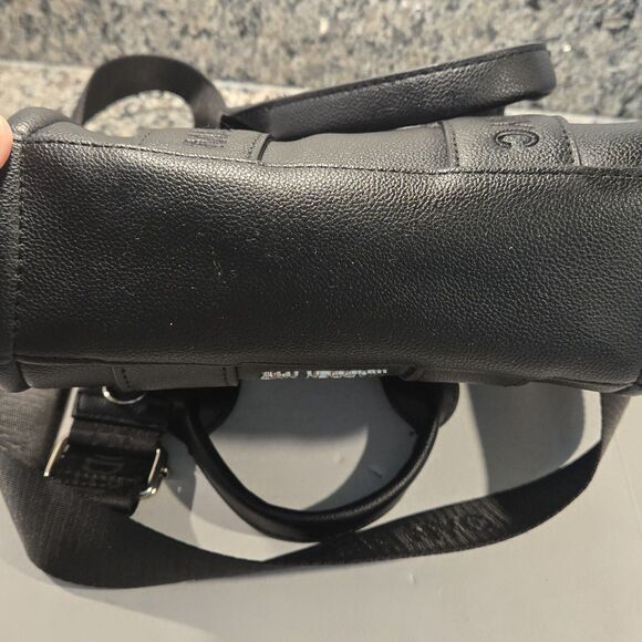 Madden NYC Black Satchel Top Handle Bag with Detachable Strap & Coin Purse - Picture 8 of 9